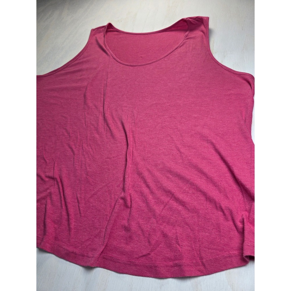 Rose Red Scoop Neck Sleeveless Tank Top Plus Size 5XL M2D216 Pink Boho Classic